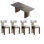 Durable solid wood rock panel dining table sets.