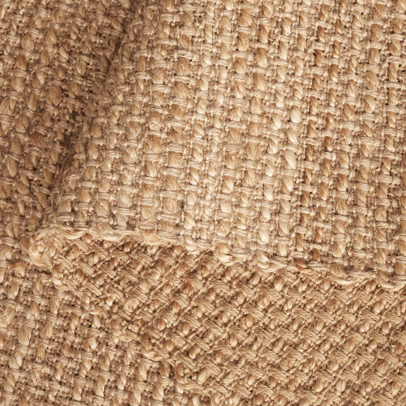 Natural Fiber Hand Woven Jute Pile Solid Color Rug, Rectangle 5' x 8'