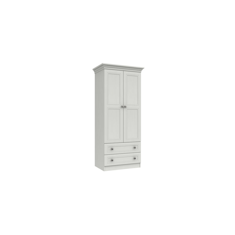 Wisbech 2 Door Manufactured Wood Wardrobe, White