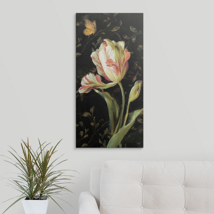 « fleurs ii », danhui nai, reproduction d’art Jardin Paris, H 56 po x l 32 po x P 1 po, Cadre noir