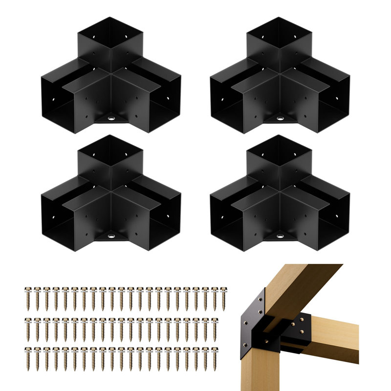 Ensemble de 4 pièces de quincaillerie en métal noir