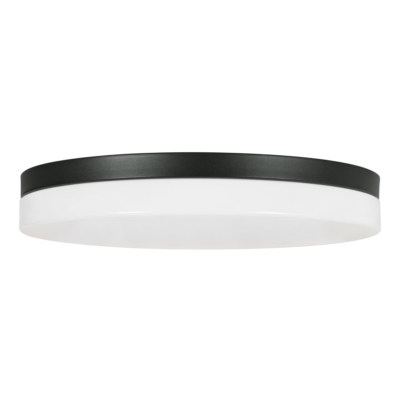 LED Flush Mount, Black, 2.5" H x 14" W x 14" D