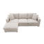 Ensemble de 4 canapés modulaires en tissu, en forme de L, pour appartement luxueux, beige, salon, appartement, bureau, couleur-2014723045