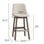 Tabouret de bar 28 po en bois massif à dossier bas 28 po (ensemble de 4)-132042878
