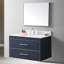 Comptoir de meuble-lavabo en pierre frittée 37 po, lavabo rectangulaire encastré en céramique, 3 trous de robinet, avec dosseret inclus