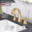 Widespread Bathroom Sink Faucets Two Handle 3 Hole Vanity Bath Faucet  With Drain Assembly (Brushed Golden)-117992909