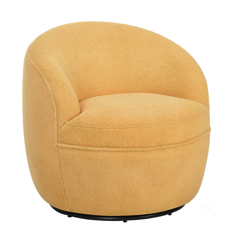 Fauteuil demi-tonneau Galleria 360, Tissu jaune