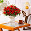 4PS Artificial Rose Flowers, Silk Rose Bouquet With 28 Rose Heads, Fake Flowers Realistic Roses-1131421548