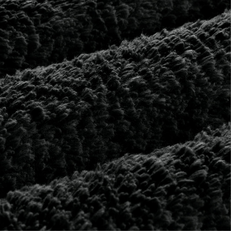 1 tapis de salle de bain réversible 100% coton touffeté 3000 g / m² noir, Rectangle 1 pi 5 po x 2 pi
