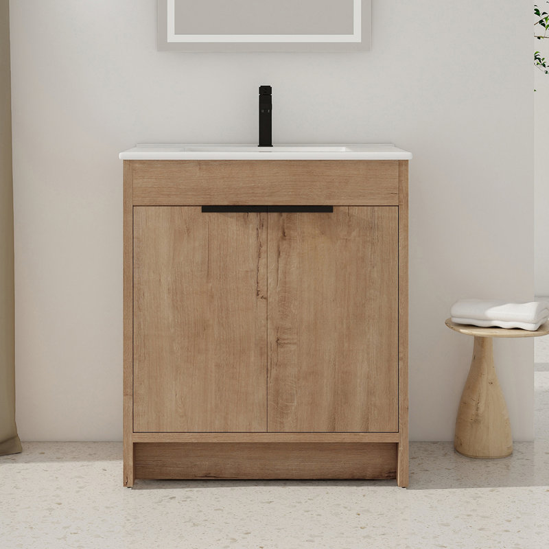 Ensemble de meuble-lavabo simple 30 po Jonisha, Blanc