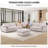 Oversized L-Shaped Corner Sectional Sofa, Chenille Cloud Modular Sofa, Upholstered Sectional With Ottomans Living Room Sets-827397190-827397211