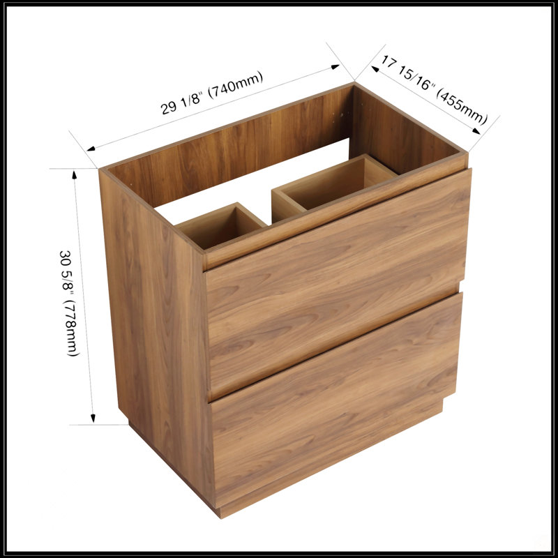Meuble-lavabo 30 po sans lavabo, 30", Brun