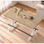 Table de bar haute industrielle de 150 cm (59 po), table de pub rectangulaire en bois avec repose-pieds en métal-559672040