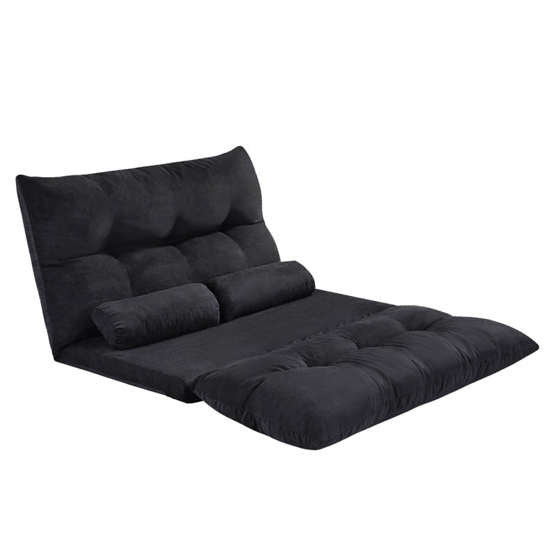 Canapé-lit rembourré Gael, Polyester noir