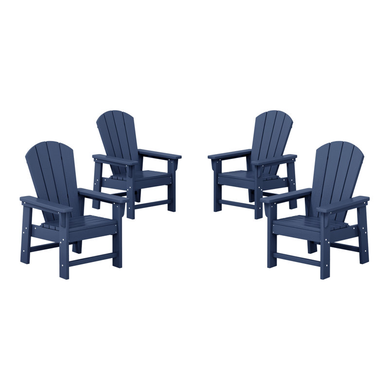 Ensemble de 4 chaises Adirondack pour enfants Laguna, Marine
