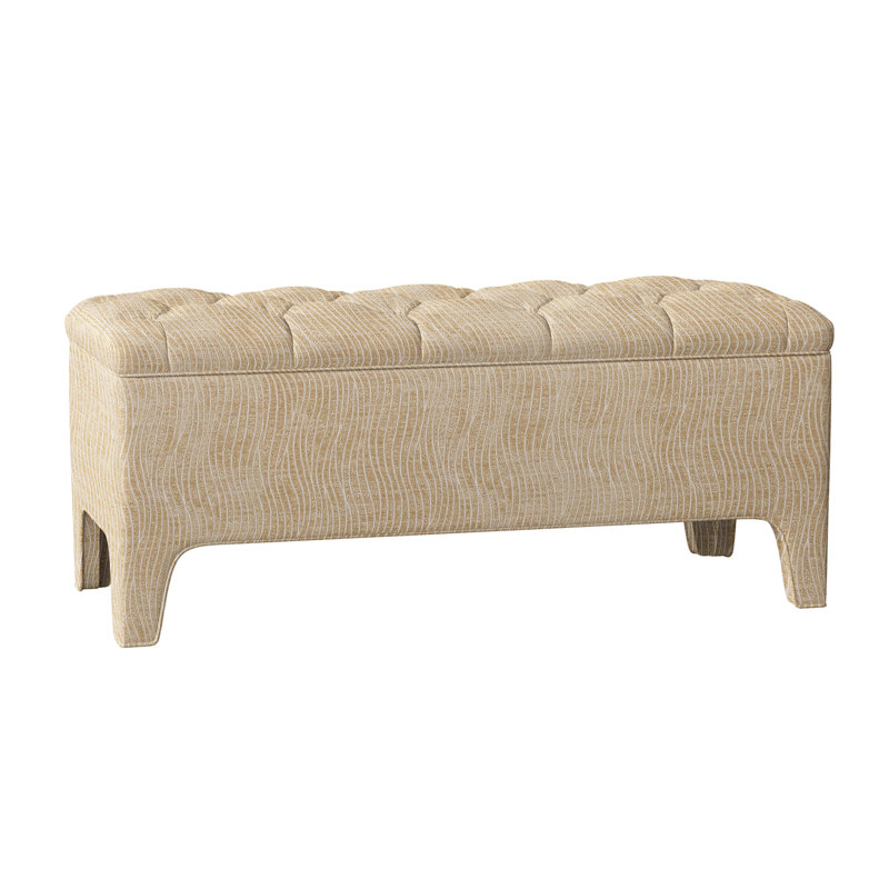 Lincoln Upholstered Storage Bench, Gray, 19" H x 44" W x 19" D