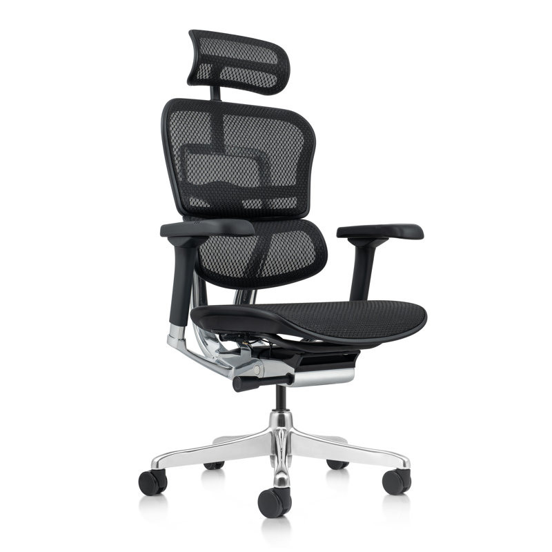 Ergohuman ME7ERG High Back Executive Office Desk Chair with Headrest, Black - Generation 2