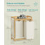 Fabric and Bamboo Laundry Hamper
