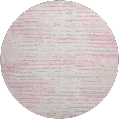 Premium Machine Washable Prisco Pink Rug