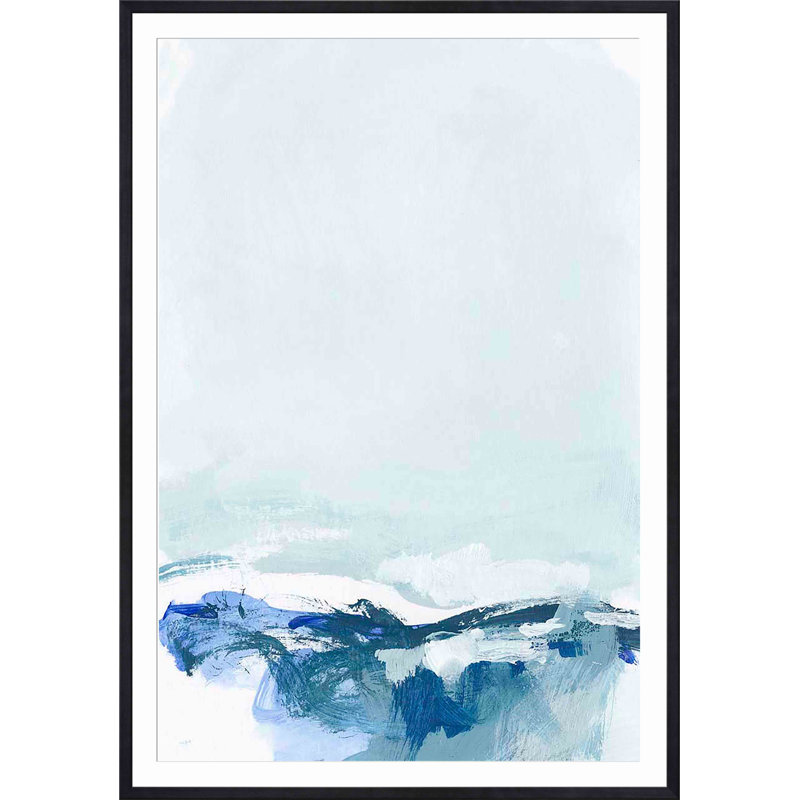 «Coastal III» par Christina Long - reproduction d'art encadrée, H 12 po x l 8 po, Noir