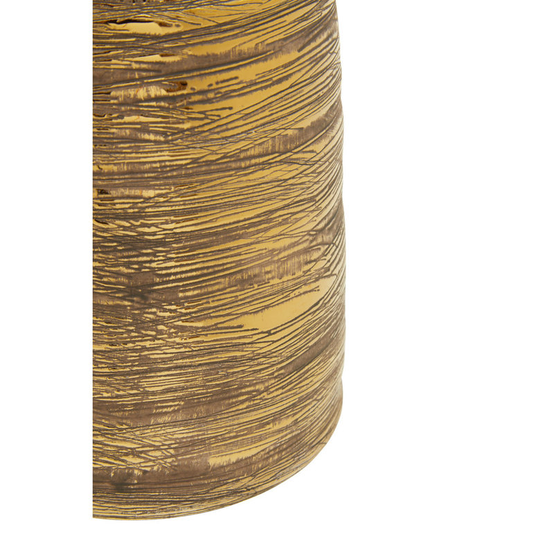 Radabaugh Ceramic Table Vase, Gold, 45cm H x 16cm W x 16cm D