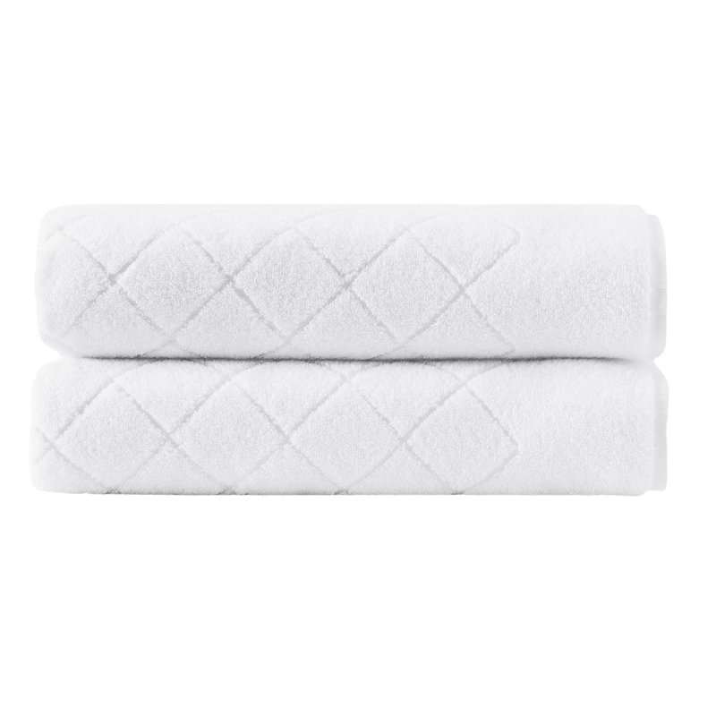 Ensemble de draps de bain en coton Elswick, Blanc
