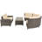 8-pieces Outdoor Wicker Round Sofa Set, Half-Moon Sectional Sets All Weather, Curved Sofa Set With Rectangular Coffee Table, PE Rattan Water-resistant and UV Protected, Movable Cushion-712533974