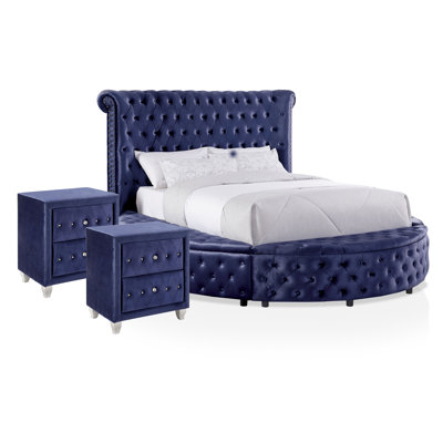 Ensemble de chambre avec lit plateforme 3 pièces Dilbeck