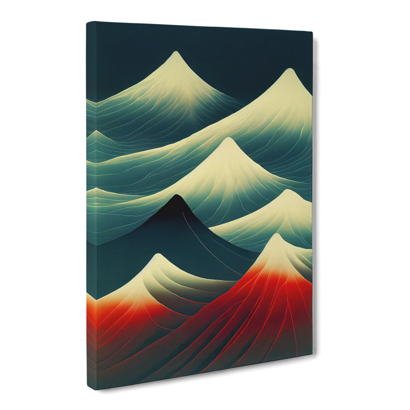 Palmhurst Japanese Mountains View - Wrapped Canvas, 76cm H x 50cm W x 3cm D