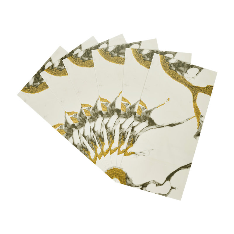 10Pcs Self-Adhesive Marble Pattern Wall Tile Stickers