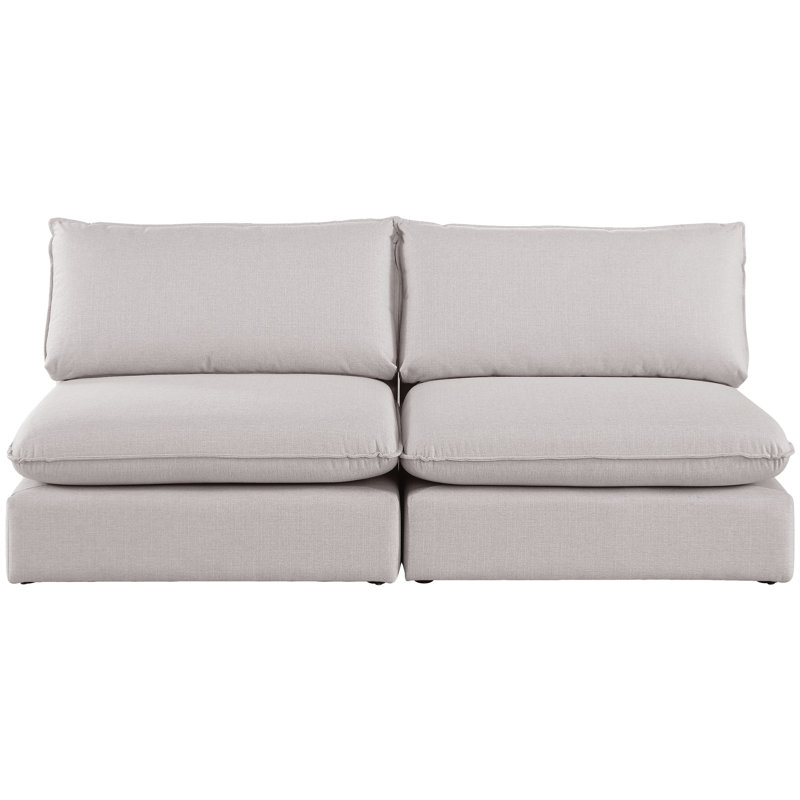 Tupman Upholstered 80'' Loveseat, Beige Linen Textured Fabric