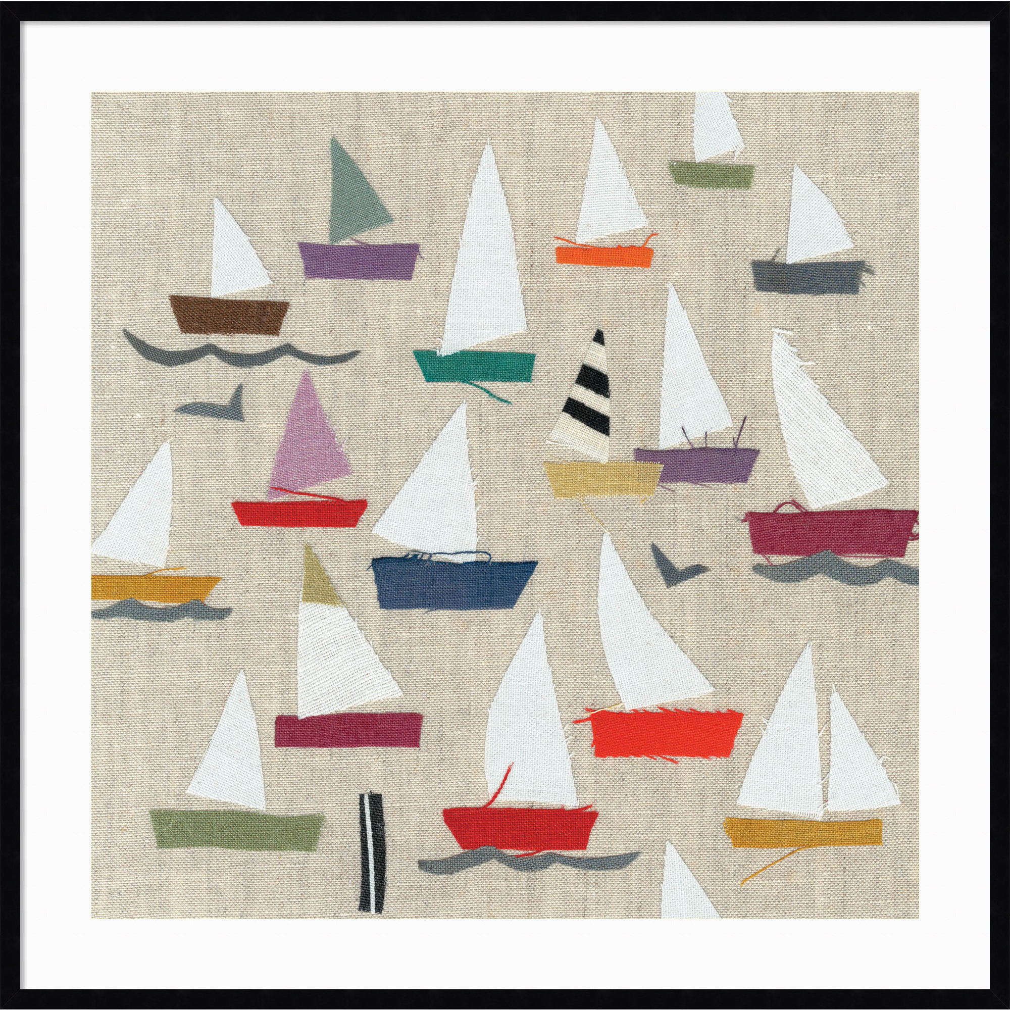 Montier Plain Sailing Framed on Paper by Jenny Frean Print, Black, 41" H x 41" W x 1" D