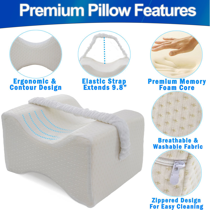Ergonomic Memory Foam Wedge Pillow for Side Sleepers