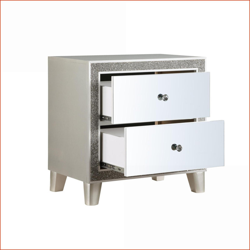 Table de chevet 2 tiroirs Sliverfluff