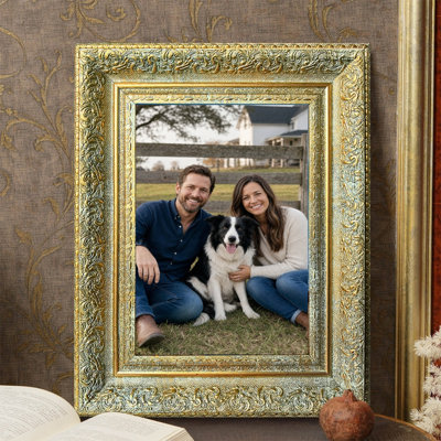 Antique Gold 1PC 11" x 14" Wall Mounted Picture Frame with Gallery Wall Styling