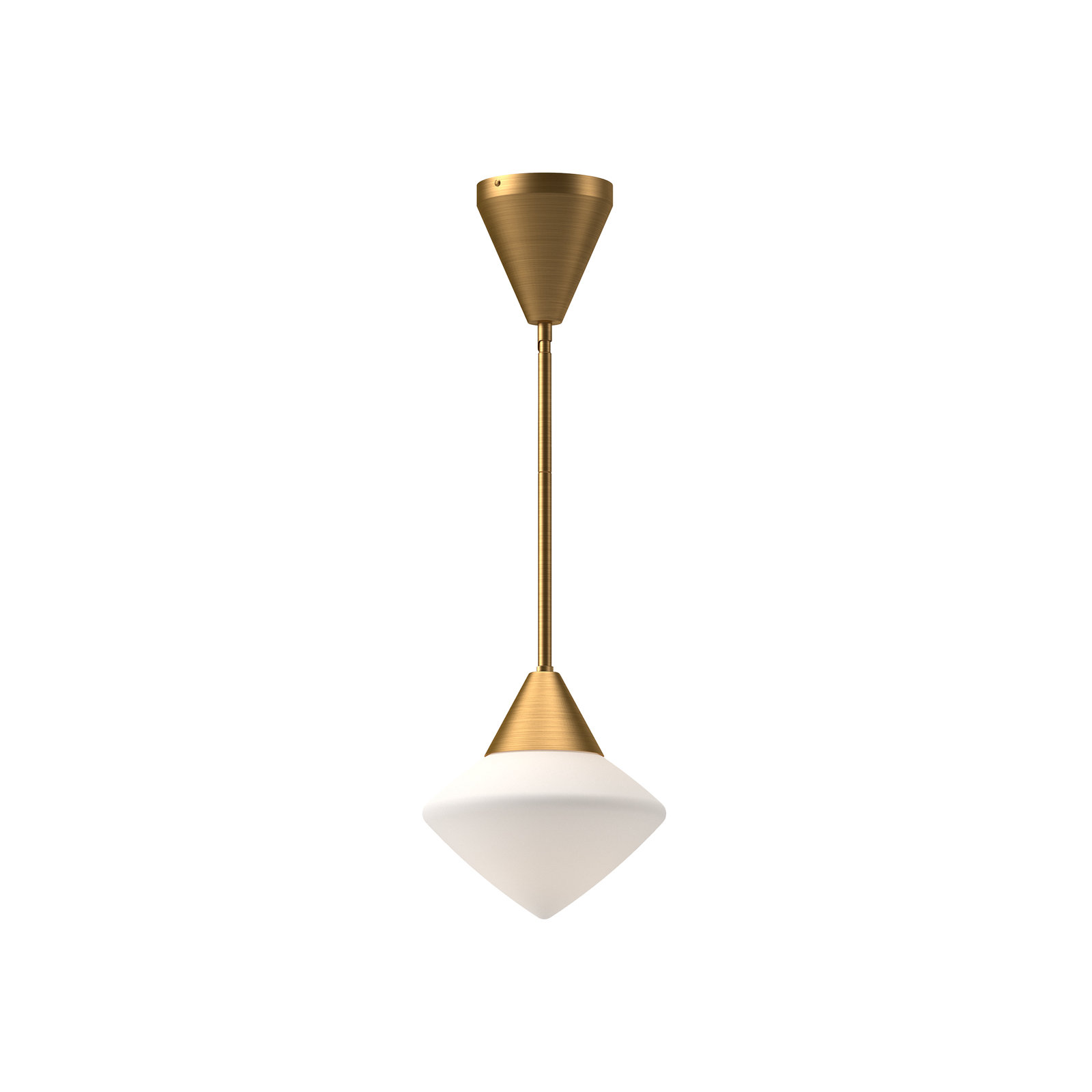 Orrin Single Light Glass Pendant, Aged Gold, 73.13" H x 8" W x 8" D