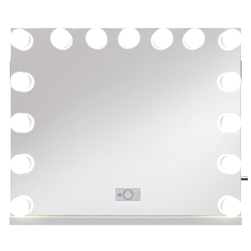 Miroir rectangulaire en métal à DEL, 32.3" x 39.5"