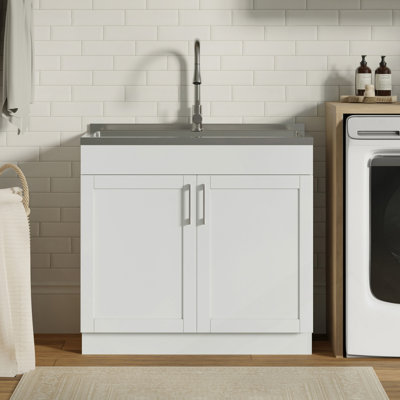 36-Inch Laundry Utility Sink And Cabinet