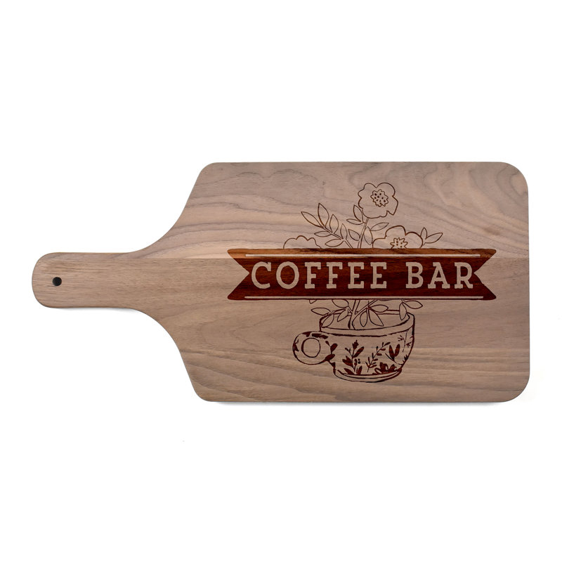 Floral Coffee Bar Cutting Board