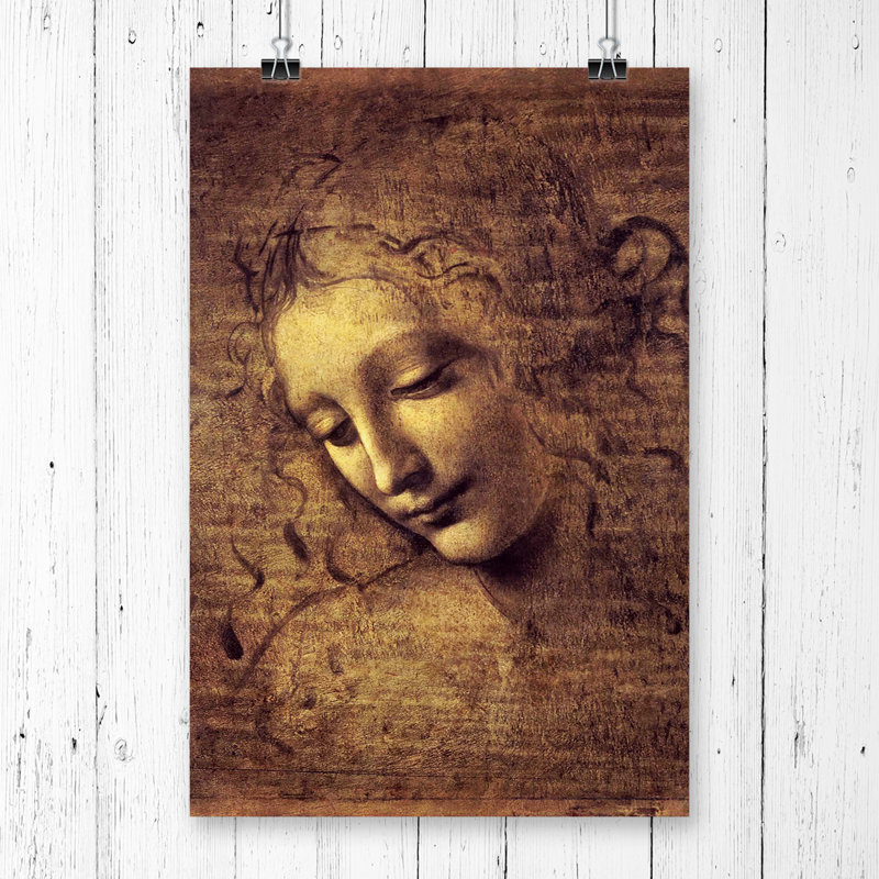 Head Of A Woman by Leonardo Da Vinci - No Frame Print, 42 x  29.7cm