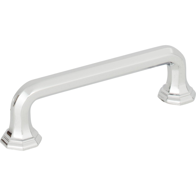 Polished Chrome Traditional Bar Handle with Mounting Hardware