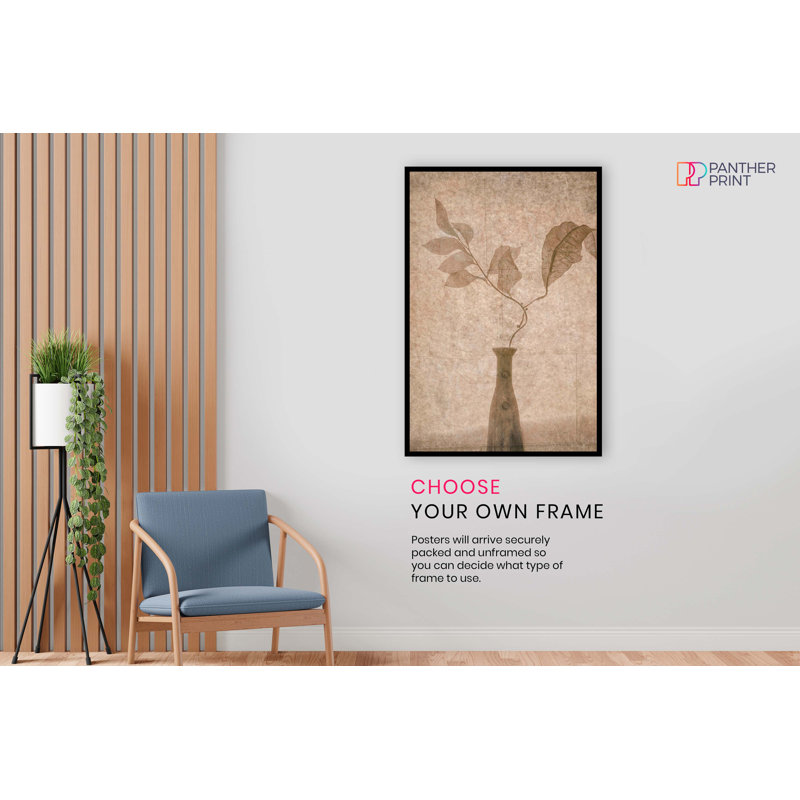 Sepia Dried Leaves - No Frame Print, 61cm H x 41cm W