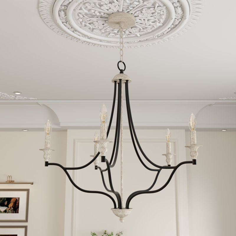 Yokine 5 - Light Dimmable Classic / Traditional Candle Chandelier UL Certified