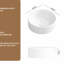 Lavabo vasque rond en céramique blanche de 14 pouces, motifs ondulés et conception élégante, facile à nettoyer pour lavabo de salle de bain avec motifs, rénovation rapide et efficace, entretien