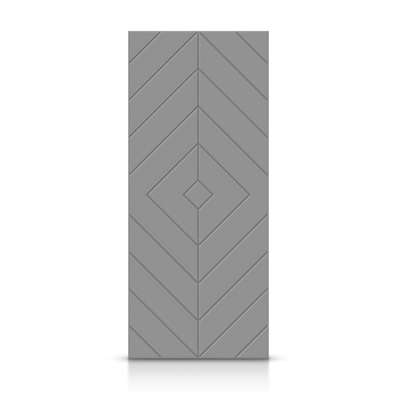 Porte standard à panneaux en bois, Gris clair, 36 po x 96 po