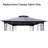 10X10 FT Patio Double Roof Gazebo Replacement Canopy Top Fabric, （Frame Not Include）