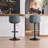 Modern Height Adjustable Swivel Bar Stools Upholstered Leather Barstool Kitchen Island Chairs With Metal Frame-1949709390