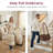 Rolling Double Laundry Hamper  with Lid and 2 Removable Bags, Large Capacity 2 Section Basket, (Black)-1908683886