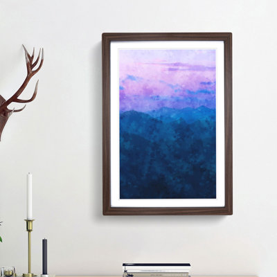 View of a Mountain Range - Picture Frame Painting Print