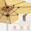 Parasol de patio rectangulaire avec fonction de levage à manivelle et d'inclinaison, beige (base non incluse)-1590669479